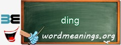 WordMeaning blackboard for ding